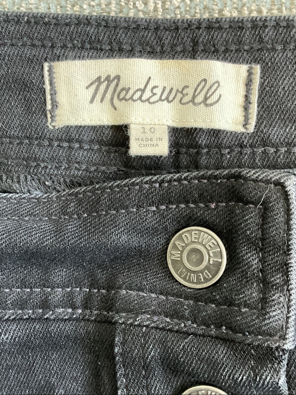 Madewell Black Button-Front Mini Skirt | 10 - Picture 5 of 11